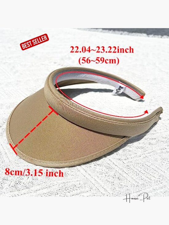 4 Pack Clip on Cotton Wide Brim Sun Visor Hats for Women Men Outdoor Sports Golf main image 6